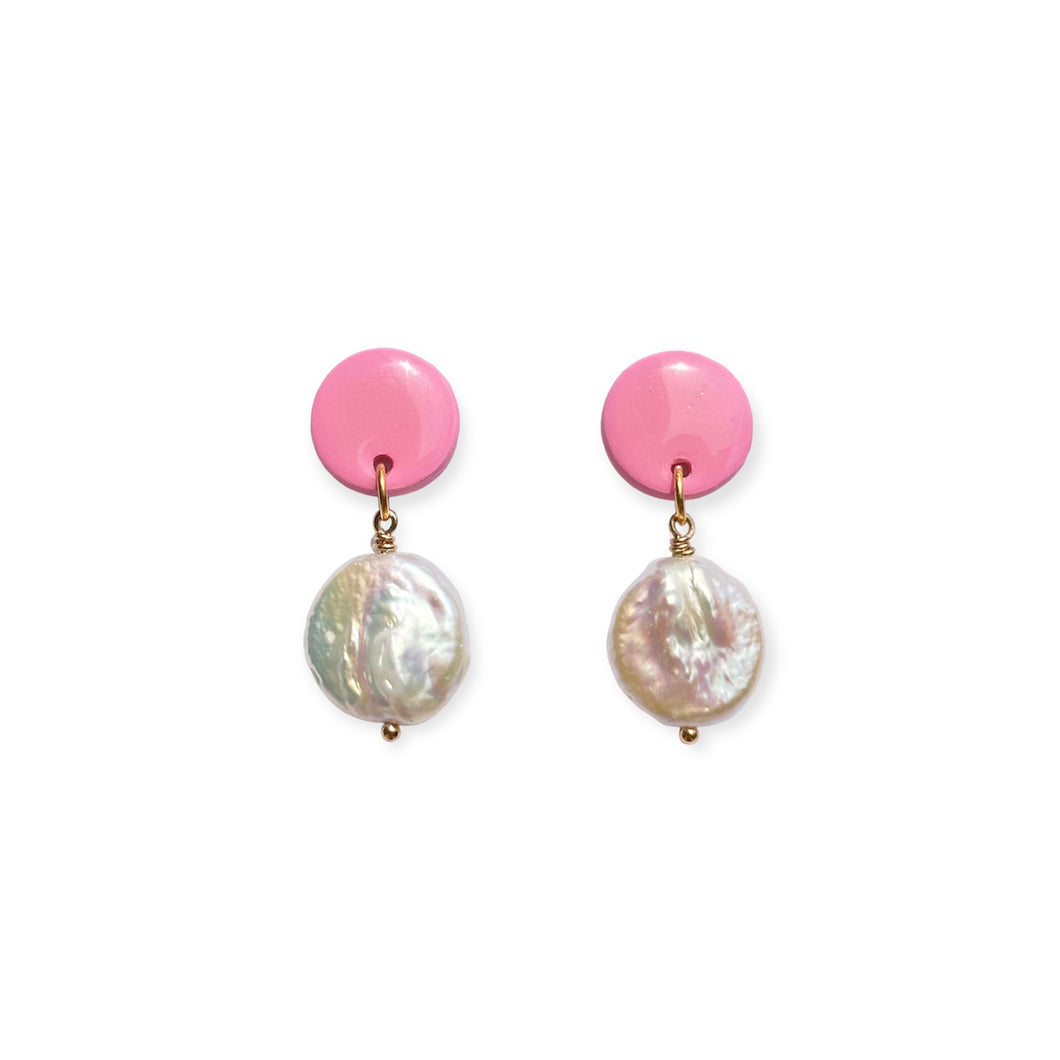 Pearl Drop Earrings - Blush Pink