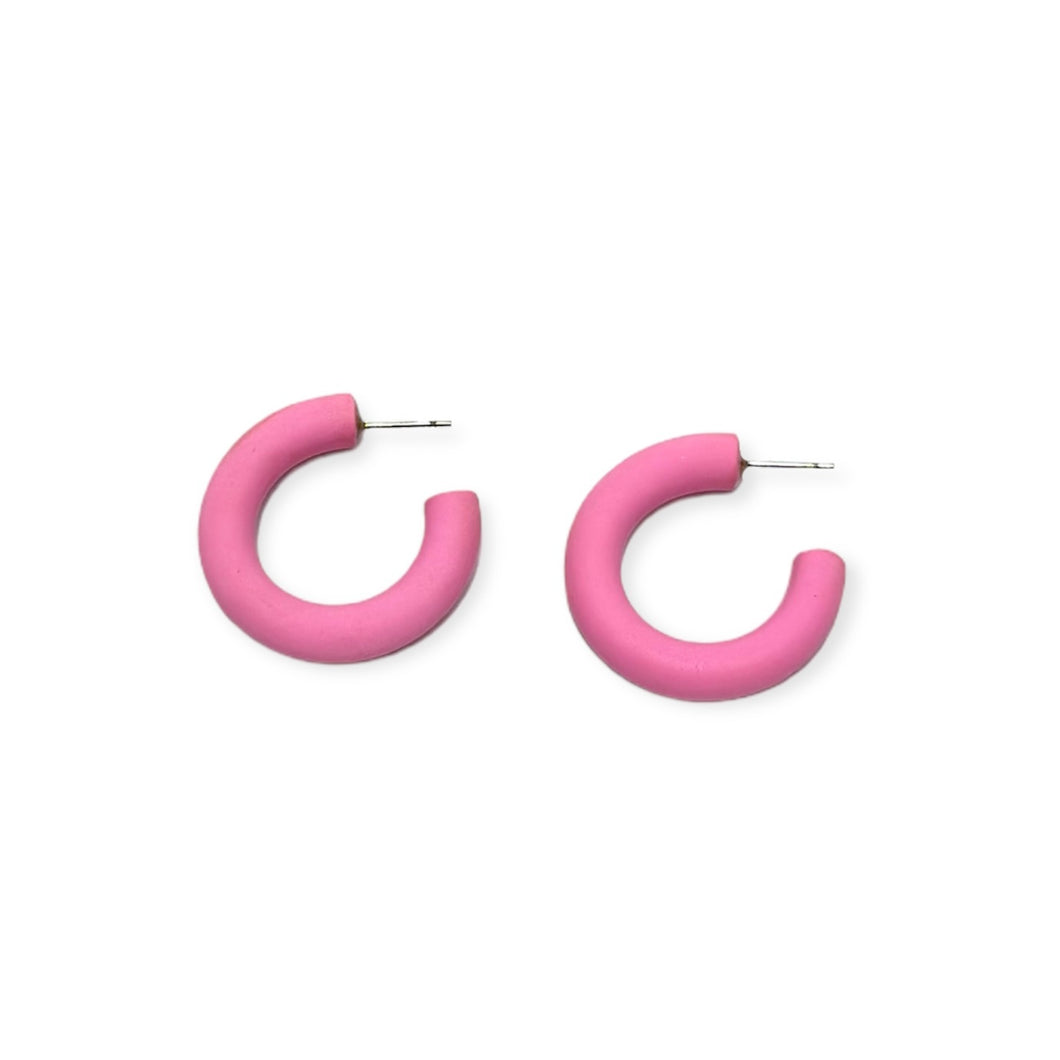 Hoop Earrings - Blush Pink